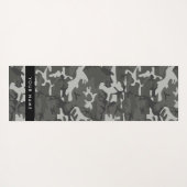 Gray Camouflage Pattern, Your name, Personalize Yogamatte (Rückseite (Horizontal))