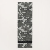 Gray Camouflage Pattern, Your name, Personalize Yogamatte (Rückseite)