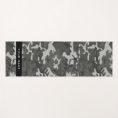 Gray Camouflage Pattern, Your name, Personalize Yogamatte (Vorderseite (Horizontal))