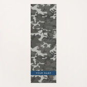 Gray Camouflage Pattern, Your name, Personalize Yogamatte (Vorderseite)