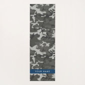 Gray Camouflage Pattern, Your name, Personalize Yogamatte (Rückseite)