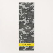 Gray Camouflage Pattern, Your name, Personalize Yogamatte (Vorderseite)