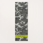 Gray Camouflage Pattern, Your name, Personalize Yogamatte (Rückseite)