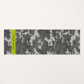 Gray Camouflage Pattern, Your name, Personalize Yogamatte (Vorderseite (Horizontal))