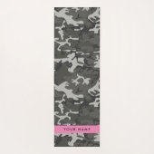 Gray Camouflage Pattern, Your name, Personalize Yogamatte (Rückseite)