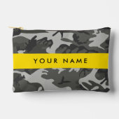 Gray Camouflage Pattern, Your name, Personalize Zubehörtasche (Vorderseite)
