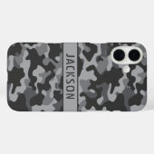 Gray Camouflage Personalized Case-Mate iPhone Hülle (Rückseite (Horizontal))