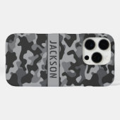 Gray Camouflage Personalized Case-Mate iPhone Hülle (Rückseite (Horizontal))