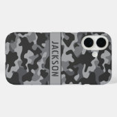 Gray Camouflage Personalized Case-Mate iPhone Hülle (Rückseite (Horizontal))