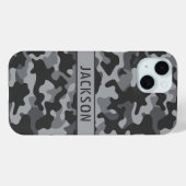 Gray Camouflage Personalized Case-Mate iPhone Hülle (Rückseite (Horizontal))