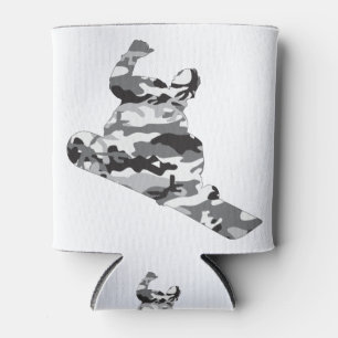 Gray-Camouflage-Snowboarder Dosenkühler