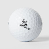 Gray-Camouflage-Snowboarder Golfball (Vorderseite)
