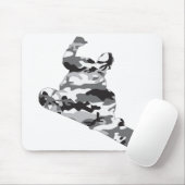 Gray-Camouflage-Snowboarder Mousepad (Mit Mouse)