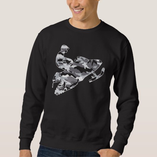 Gray Camouflage Snowmobiler Sweatshirt (Vorderseite)