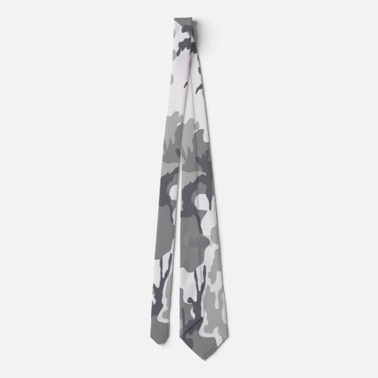 Gray Camouflaged Pattern Krawatte (Rückseite)