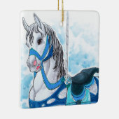 Gray Carousel Horse Ornament (Rechts)