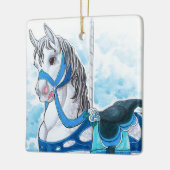 Gray Carousel Horse Ornament (Links)
