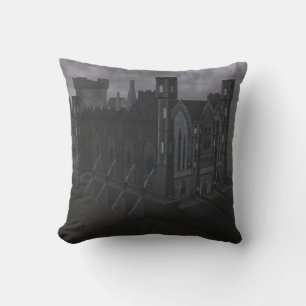Gray Castle Throw Kissen