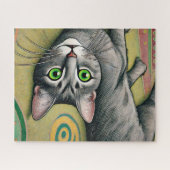 Gray Cat 500 Piece Puzzle (Horizontal)