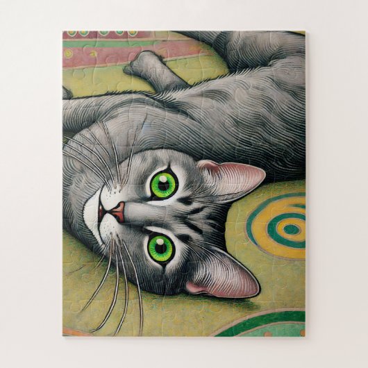 Gray Cat 50 Piece Kinder Puzzle (Vertikal)