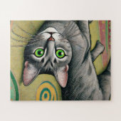 Gray Cat 50 Piece Kinder Puzzle (Horizontal)