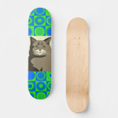 GRAY CAT ART SKATEBOARD (Vorderseite)