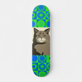 GRAY CAT ART SKATEBOARD (Vorne)