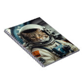 Gray Cat Astronaut im Weltraum Notizblock (Rechte Seite)