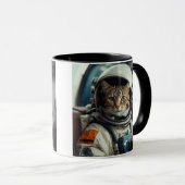 Gray Cat Astronaut im Weltraum Tasse (VorderseiteRechts)