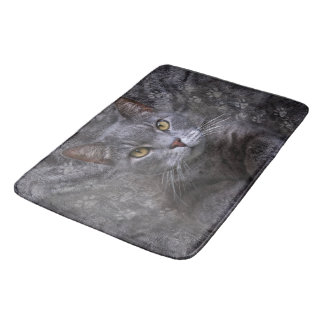 Gray Cat Badematte