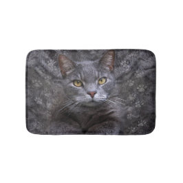 Gray Cat Badematte