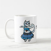 Gray Cat Belly Dancer Kaffeetasse (Links)