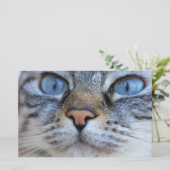 Gray Cat Briefpapier (Stehend Vorderseite)