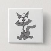 Gray Cat Button (Vorderseite)