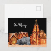 Gray Cat Christmas Postkarte (Vorne/Hinten)