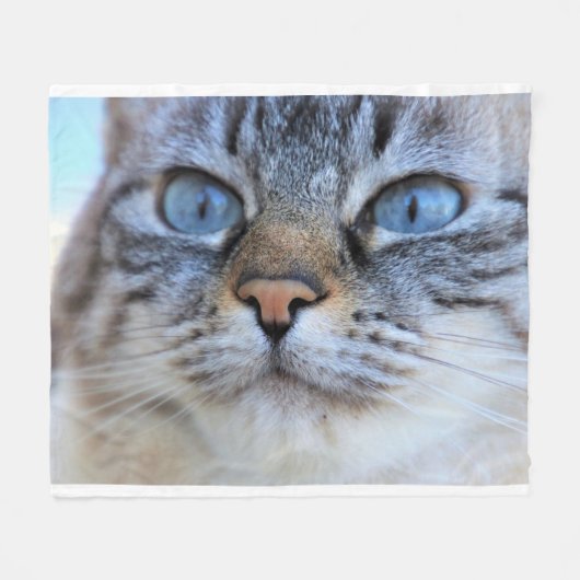 Gray Cat Fleecedecke (Vorderseite (Horizontal))