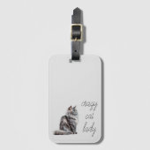 Gray Cat Gepäckanhänger (Vorderseite Vertikal)