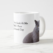 Gray Cat Grouchy Coffee Tasse (Vorderseite Rechts)