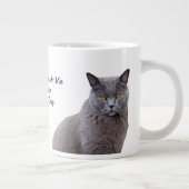 Gray Cat Grouchy Coffee Tasse (Rechts)