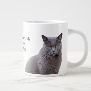 Gray Cat Grouchy Coffee Tasse