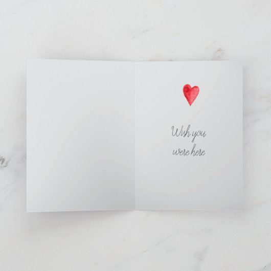 Gray Cat Hearts Vermisst Karte (Innenseite)