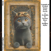 Gray Cat in Ornate Steampunk Stye DZ8 Decoupage Seidenpapier