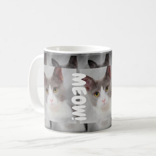 Gray Cat Kaffeetasse (Vorderseite Links)