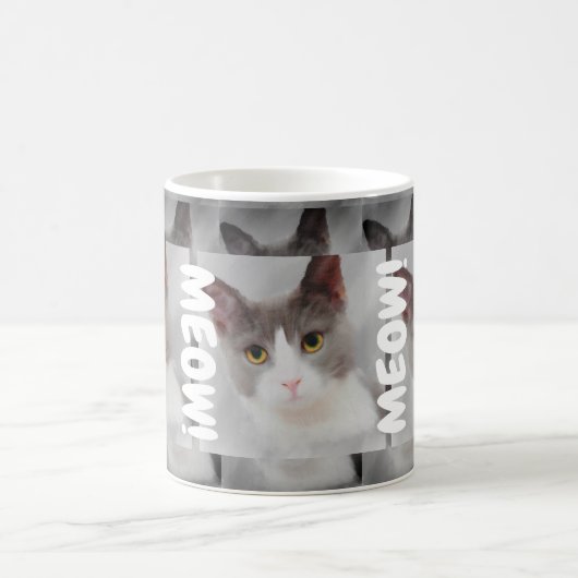 Gray Cat Kaffeetasse (Mittel)