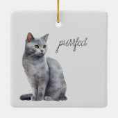 Gray Cat Keramikornament (Rückseite)