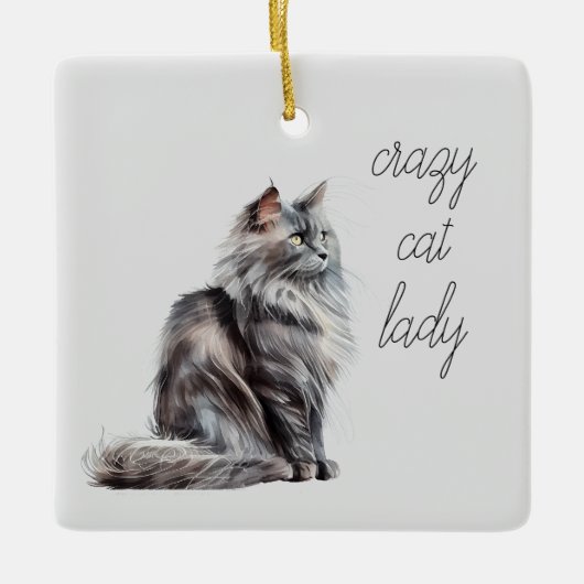 Gray Cat Keramikornament (Vorderseite)