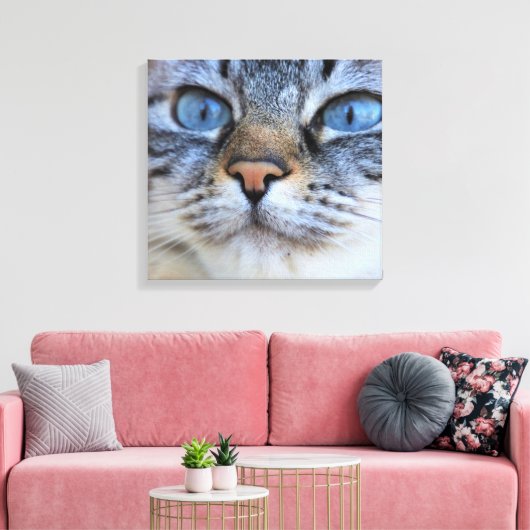 Gray Cat Leinwanddruck (Insitu (Wohnzimmer))