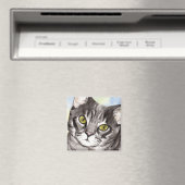 Gray Cat Magnet (In Situ (Geschirrspüler))
