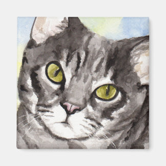 Gray Cat Magnet