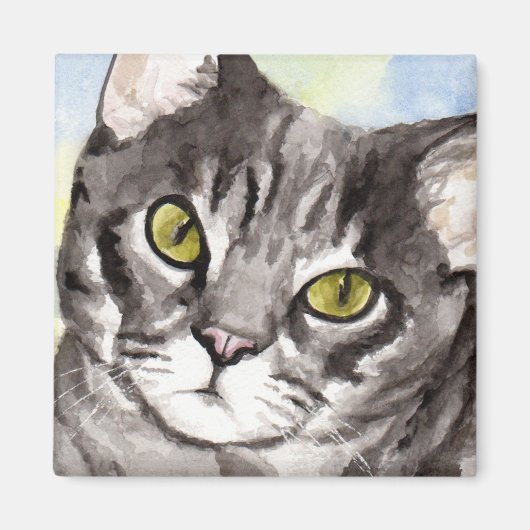 Gray Cat Magnet (Vorne)